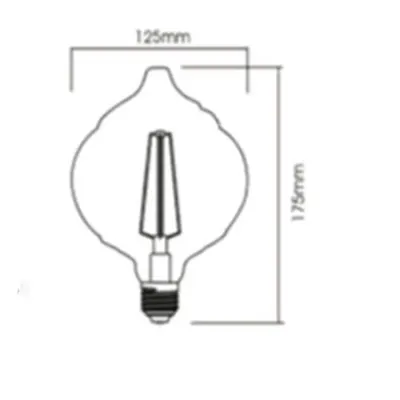 Sursa de iluminat, bec FILAMENT LM125 4W E27 ADVANCE 2200K