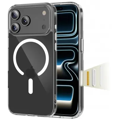 Husa MagSafe pentru Apple iPhone 17 Pro Max, Tech-Protect, Flexair Hybrid CC, Transparenta