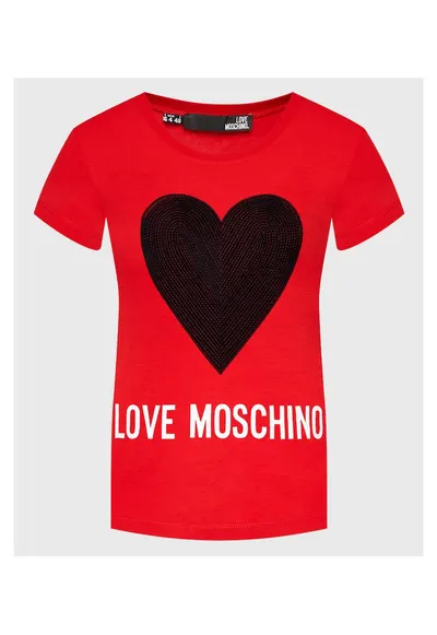 Tricou dama - rosu - bumbac/elastan - slim fit