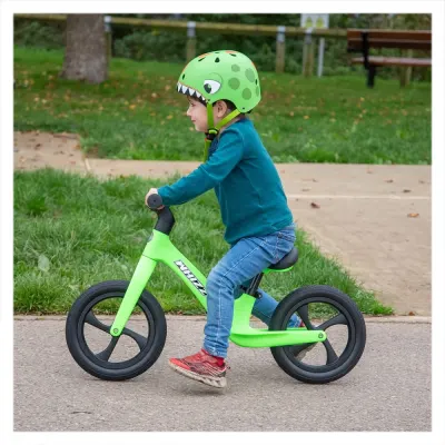 Bicicleta fara pedale TickiT Whizz Bike de echilibru, sa reglabila, greutate suportata 30 kg verde