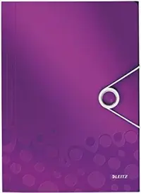 Dosar Leitz Wow cu banda elastica si trei clape, violet