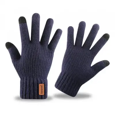 Manusi iarna tactile Iwarm ST0016, 22cm (Albastru)