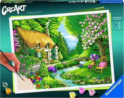 Set pictură după numere Ravensburger CreArt - Casă pe râu