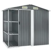 Gossi sopron de gradina cu etajera, gri, 205 x 130 x 183 cm, fier