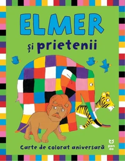 Elmer şi prietenii lui. Carte de colorat aniversară - Paperback - David McKee