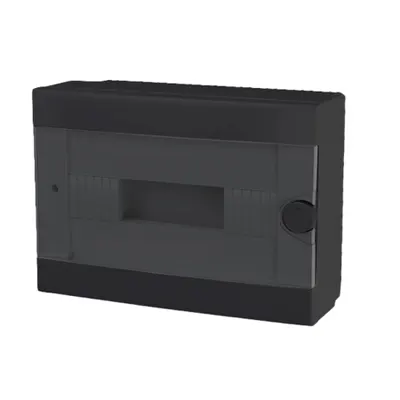 Plastic Box For Surface Mnt. 12 Way, Negru