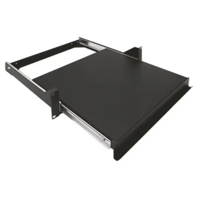 19'' Sliding Shelf - Depth 410mm - 2u - Black