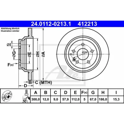 Disc frana ATE 24.0112-0213.1