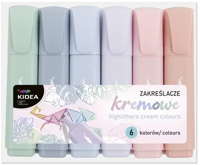 Set de markere de text Kidea - 6 bucăți