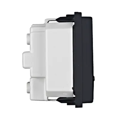 Insert priză cu pin PE,protecţie mărită,16A,cl. şurub,negru
