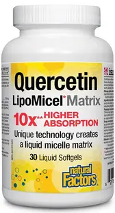 Quercetin LipoMicel Matrix, 250 mg, 30 capsule, Natural Factors