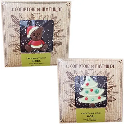 Tableta de ciocolata amaruie - Craciun
