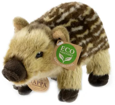 Jucărie de pluș Rappa Eco Friends - Porc sălbatic, Baby, 22 cm