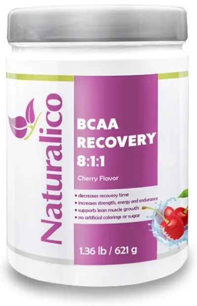 BCAA Recovery 8:1:1, cireașă, 621 g, Naturalico