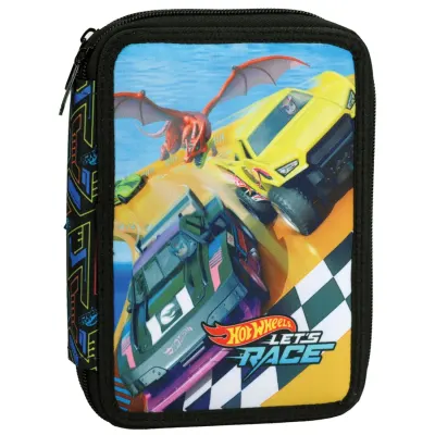 Penar echipat cu 2 compartimente, Hot Wheels, Lets Race