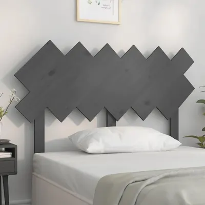 vidaXL Tăblie de pat, gri, 122,5x3x80,5 cm, lemn masiv de pin