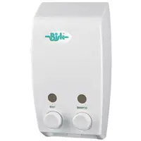 Dispenser Bisk sapun lichid dublu 2 x 400 ml, alb