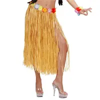 Fusta hawaii lunga flori bej