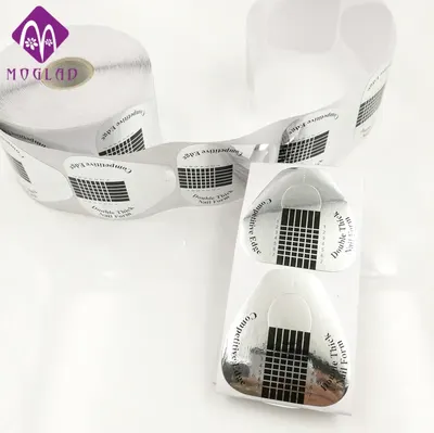 Sabloane Constructie Unghii Silver - 500 buc