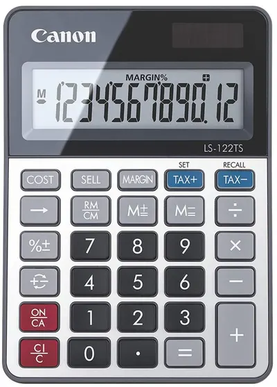 Calculator Canon - LS-122TSDBL, 12 cifre, gri