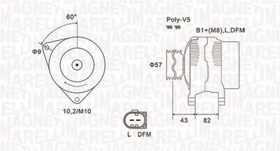 Alternator (14V, 120A) AUDI A4, A6, A8; SKODA SUPERB I; VW PASSAT 1.6-4.2 intre 1994-2008