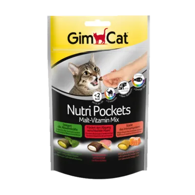Recompense pentru pisici Gimpet Nutri Pockets cu malt si vitamine 150 g