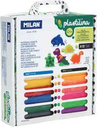 Set creativ cu plastilină Milan Wild Life - 12 culori