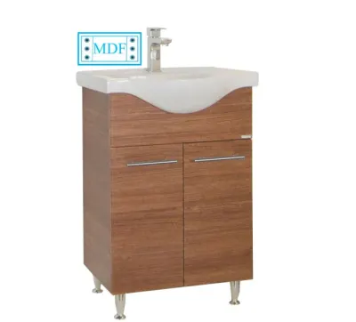 Set Baza front MDF si Lavoar seria 153, 55 cm, bambus