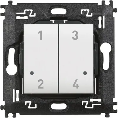 Comanda LiVing Light with Netatmo, 2 module, preVazuta cu 4 butoane pentru actiVarea scenariilor