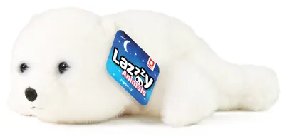 Jucărie de pluș Rappa Lazy Animals - Ursuleț alb, 29 cm