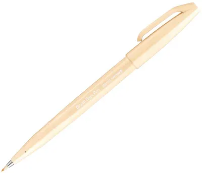 Pentel Sign Pen Pen Brush Marker - SES15C, bej