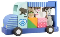 Puzzle din lemn Orange Tree Toys - Dog Groomers Van, 21 piese