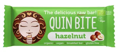 Baton bio raw, alună, 30 g, Quin Bite