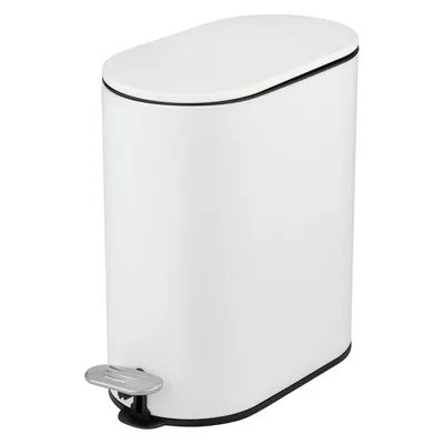 Coș de gunoi alb mat cu pedală din oțel 5 l Collungo – Wenko
