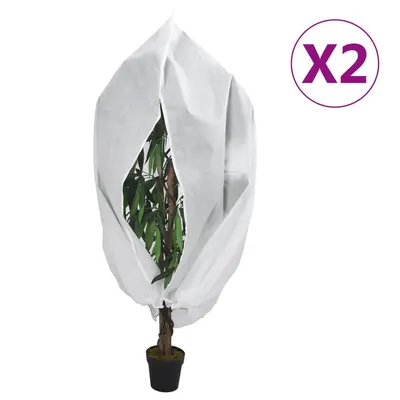 vidaXL Huse de plante din fleece cu fermoar 2 buc 70 g/m² 3,14x2,5 m