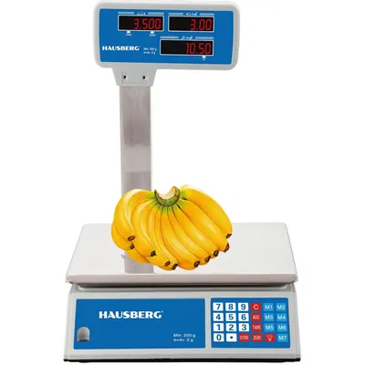 Cantar electronic comercial HAUSBERG HB-6063, ecran dublu, 40kg Engros
