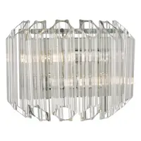 Aplica Tuvalu 2 Light Wall Light Glass & Polished Chrome