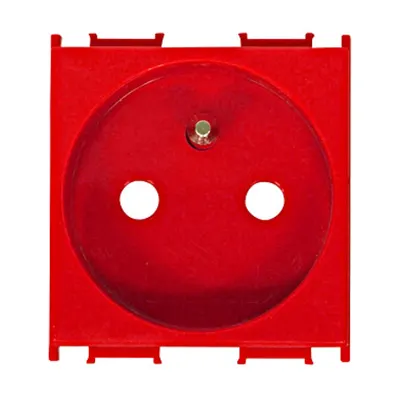 Insert priză cu pin PE, protecţie mărită,16A, cl. şurub,roşu