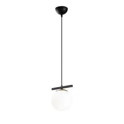 Lustră albă/neagră cu abajur din sticlă ø 15 cm Üzüm – Opviq lights