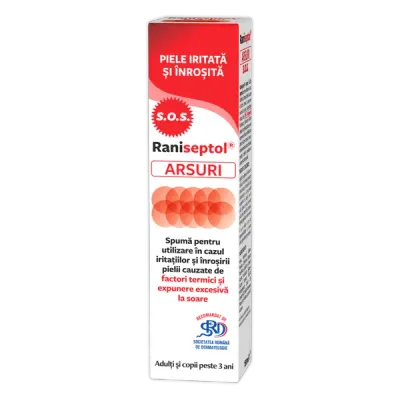 Raniseptol arsuri S.O.S – Spuma cu 20% Pantenol, Zdrovit | 150 ml