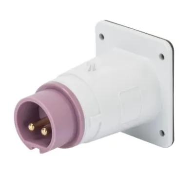 Stecher fisa industriala fixa - IP44 - 2P 16A 20-25V 50-60HZ - VIOLET - n.r. - Strangere cu surub