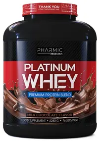 Platinum Whey, ciocolată, 2280 g, Pharmic Research