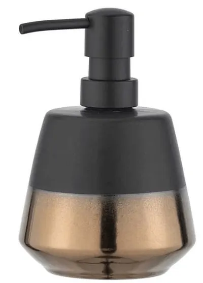 Dozator de săpun lichid Wenko - Brandol, 450 ml, 9,8 x 14,1 x 9,8 cm, negru mat