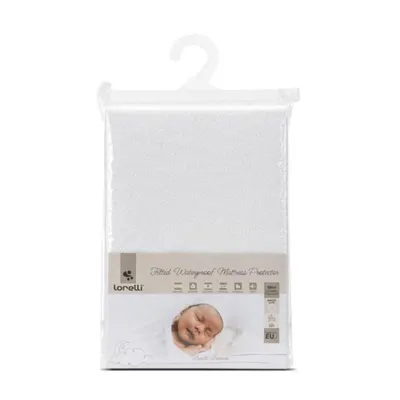Protectie impermeabila saltea bebe, tip cearsaf cu elastic, Lorelli, 60 x 120 + 20 cm, Alb