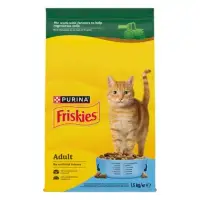 Hrana uscata pentru pisici Friskies Adult cu somon legume 1,5 kg