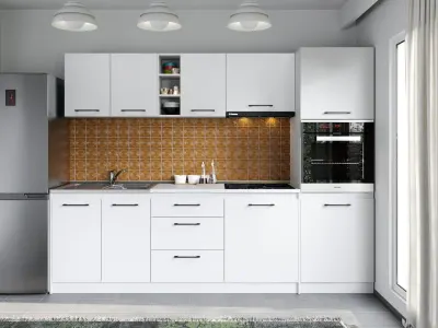 Set Mobila Bucatarie Mina Pure 260 Alb C170