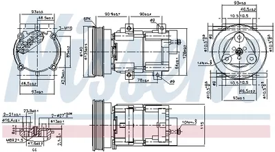 Compresor climatizare aer conditionat potrivit FORD FIESTA IV, FIESTA MINIVAN, KA, PUMA 1.25-1.7 08.95-11.08