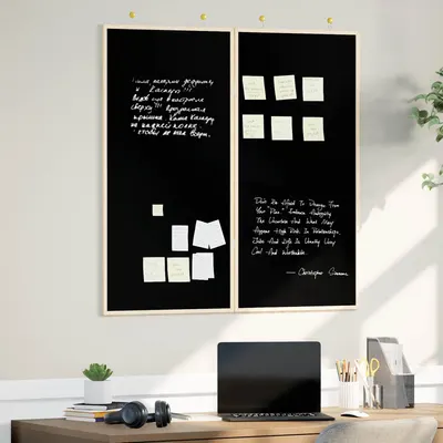 vidaXL Tablă de Anunțuri Negru 100 x 100 x 1,4 cm Lemn masiv de pin