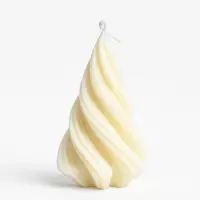 Lumânare din ceară de soia Brad răsucit - decor de Crăciun - Brad Mare 13 cm / Parfumată