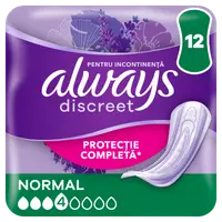 Absorbante pentru incontinenta urinara Discreet Normal, 12 bucati, Always